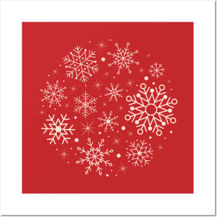 Christmas Snowflakes Posters and Art